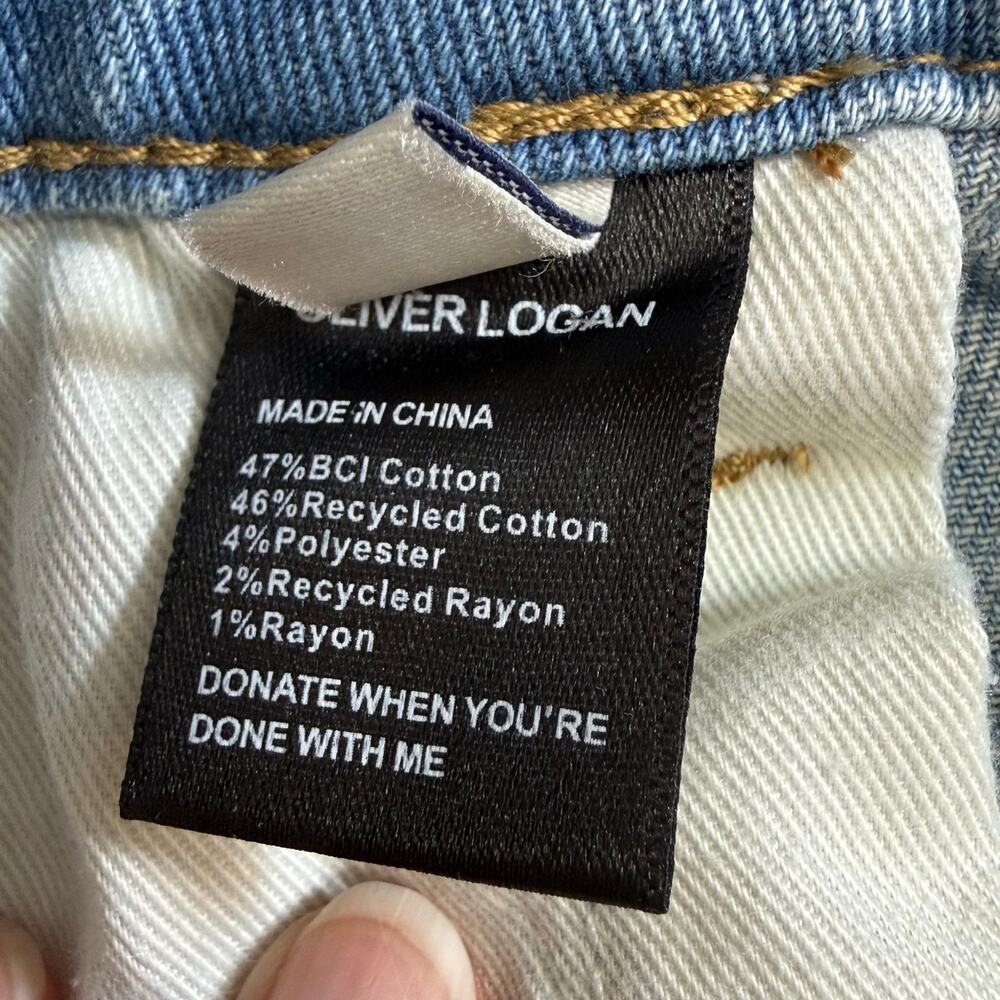 Oliver Logan Madison Wide Leg Cargo Jeans Size 33 Sustainable Slouchy - Picture 14 of 16
